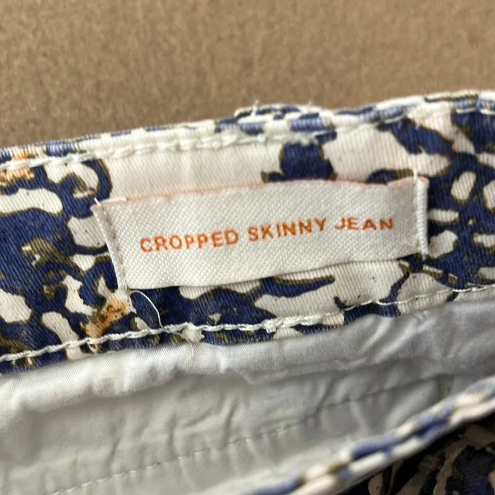 TORY‎ BURCH IZZY PRINTED CROPPED SKINNY JEANS WOMEN'S SIZE 25